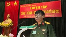 Bộ CHQS tỉnh Bắc Giang: Hoàn thành diễn tập chỉ huy - cơ quan trên bản đồ